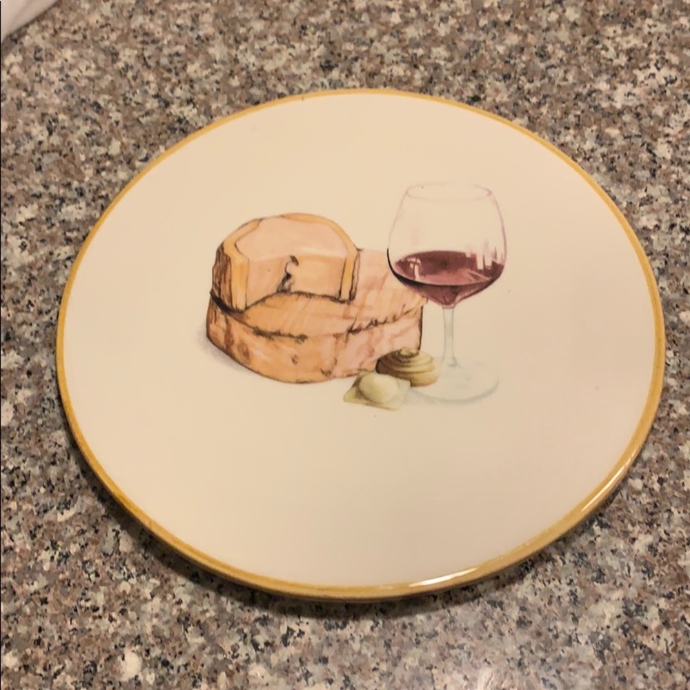 Plate / stand for wine & cheese